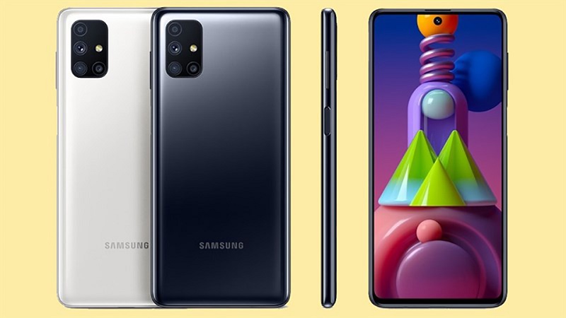 Samsung Galaxy M51 được bán với hai phiên bản trắng hoặc đen